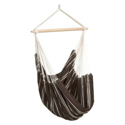 Гамак-крісло підвісне Amazonas Brasil, 160 х 130 см - чорно-біле