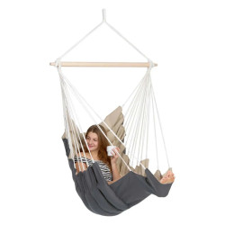 Гамак-крісло підвісне Amazonas California, 170 х 70 см - сіро-бежевий  