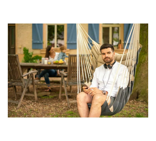 Гамак-крісло підвісне Amazonas California, 170 х 70 см - сіро-бежевий