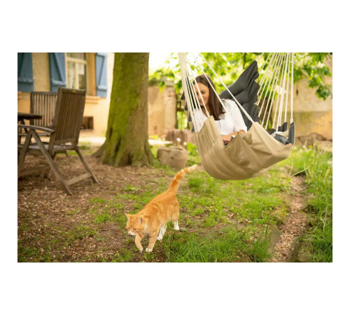 Гамак-крісло підвісне Amazonas California, 170 х 70 см - сіро-бежевий