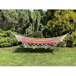 Гамак домісний з планкою WCG BALI 200 х 150 см червоно-жовтий