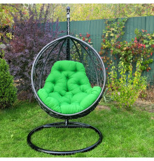 Крісло‑кокон підвісне GreenGard Графіт, чорно-зелене