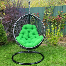 Крісло‑кокон підвісне GreenGard Графіт 106, чорно-зелене