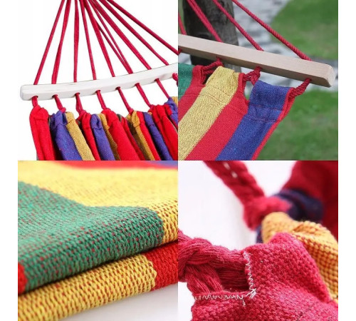 Гамак одномісний з планкою WCG SUMMER XL 200 х 100 см - різнокольоровий