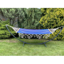Гамак одномісний WCG BALI XL з планкою і каркасом 200 х 100 см - синій