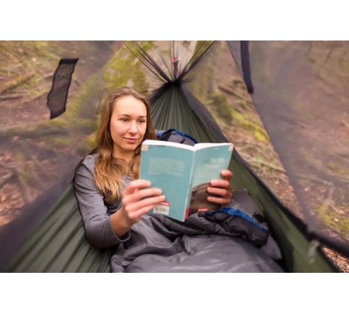 Гамак одномісний Amazonas з москітною сіткою Moskito-Traveller THERMO, 275 х 140 см - зелений Гамак одномісний Amazonas з москітною сіткою Moskito-Traveller THERMO, 275 х 140 см - зелений