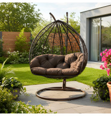 Крісло‑кокон підвісне GreenGard Венге, коричневе