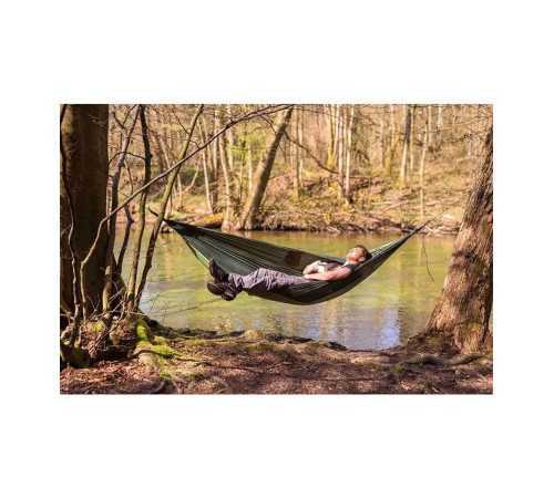 Гамак двомісний Amazonas Silk Traveller Thermo, 275 х 140 см - зелений