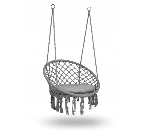 Крісло-гойдалка підвісне Bonro B-092-2 з подушкою, сіре
