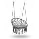 Крісло-гойдалка підвісне Bonro B-092-2 з подушкою, сіре