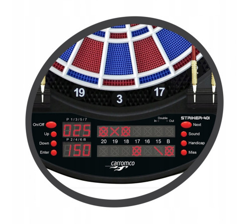 Дартс електронний CARROMCO Striker 401 - 41,7 см Дартс електронний CARROMCO Striker 401 - 41,7 см