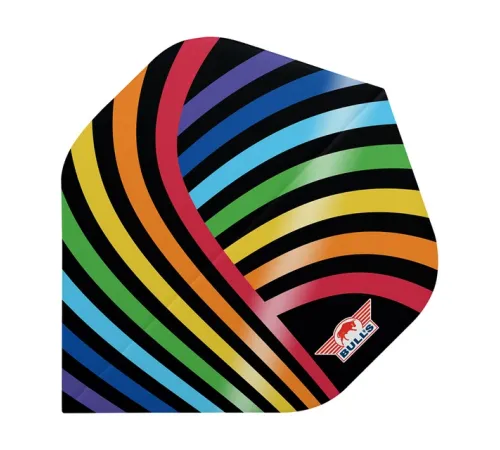 Хвостики для дротиків Flights Bull's Powerflite D100 Rainbow Std. – 3 шт