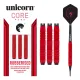 Дротики для дартсу Unicorn Core Plus, червоні - 3 шт