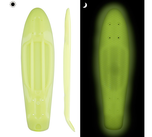 Колода освітлена для Penny Board WORKER Solosy 22.5*6” - жовтий