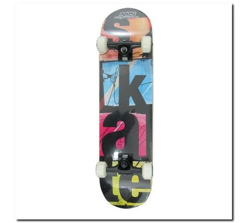Скейтборд CR3108SA SKATE NILS EXTREME - чорний з барвистими вставками