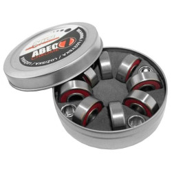 Хромові підшипники у металевій коробці ABEC-7 RS NILS EXTREME - червоні/8 шт.