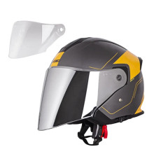 Шолом мотоциклетний W-TEC V586 Urbaztec розмір XS 53-54 см, жовто-сірий