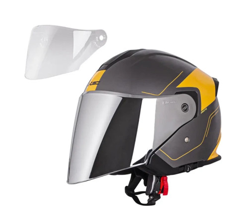 Шолом мотоциклетний W-TEC V586 Urbaztec розмір XS 53-54 см, жовто-сірий