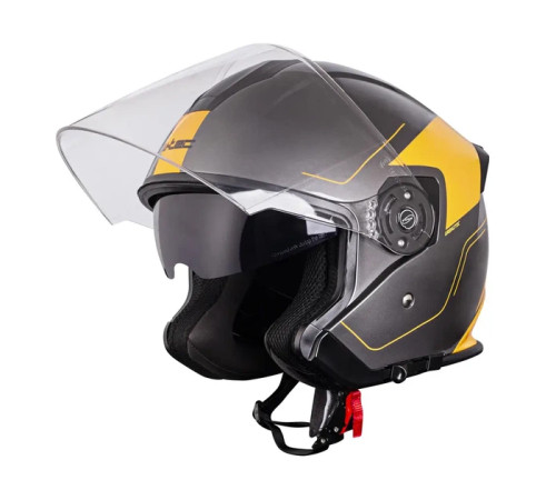 Шолом мотоциклетний W-TEC V586 Urbaztec розмір XS 53-54 см, жовто-сірий