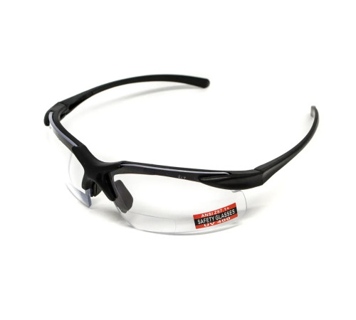 Окуляри захисні біфокальні Global Vision Apex Bifocal +2.0, прозорі