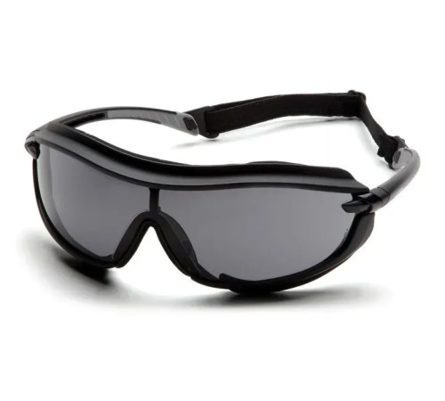 Окуляри захисні з ущільнювачем Pyramex XS3 Plus (gray) Anti-Fog, сірі