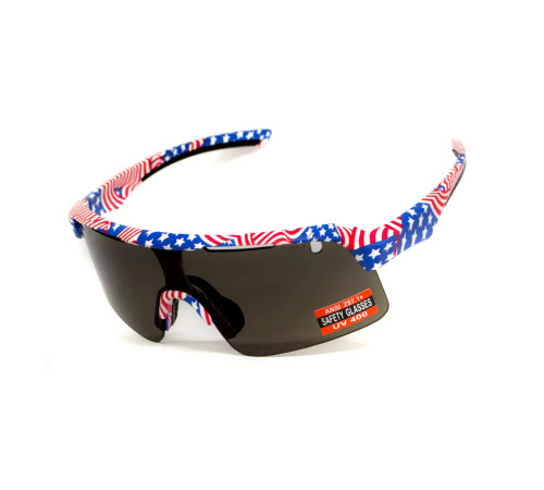 Окуляри захисні Global Vision Holeshot USA Flag, сірі