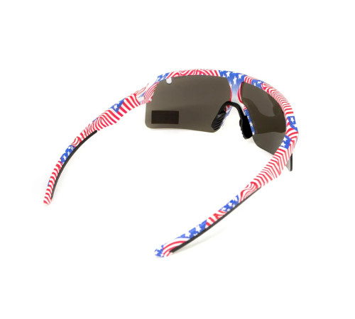 Окуляри захисні Global Vision Holeshot USA Flag, сірі