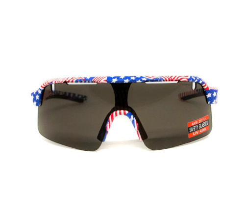 Окуляри захисні Global Vision Holeshot USA Flag, сірі