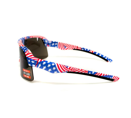 Окуляри захисні Global Vision Holeshot USA Flag, сірі