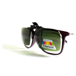 Полярізаційна накладка на окуляри, темно-зелена