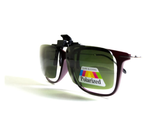 Полярізаційна накладка на окуляри, темно-зелена