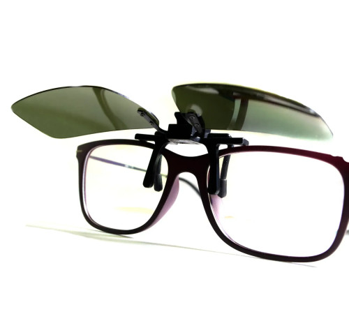 Полярізаційна накладка на окуляри, темно-зелена