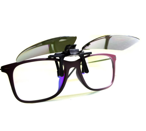 Полярізаційна накладка на окуляри, темно-зелена