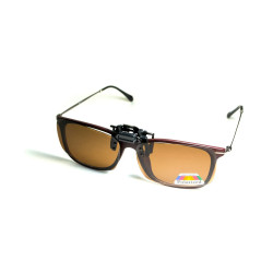 Полярізаційна накладка на окуляри, коричнева