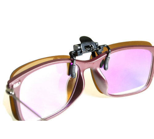 Полярізаційна накладка на окуляри, коричнева