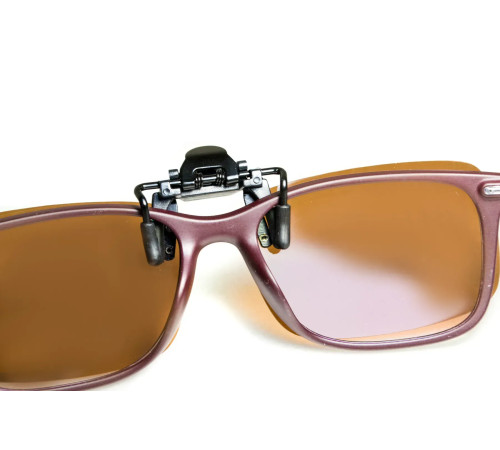 Полярізаційна накладка на окуляри, коричнева