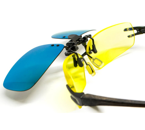 Полярізаційна накладка на окуляри, зелена