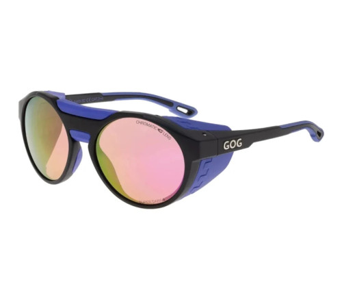 Окуляри захисні GOG Manaslu Photochromic Cat.2-4, чорно-сині