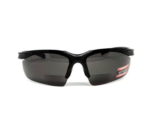 Окуляри захисні біфокальні Global Vision Apex Bifocal +2.0, сірі