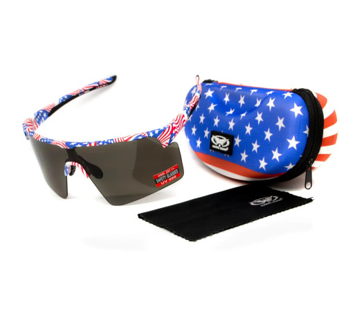 Окуляри захисні Global Vision Onyx USA Flag