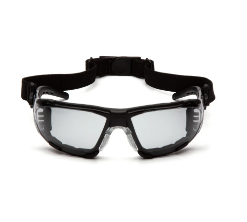 Окуляри захисні з ущільнювачем Pyramex Fyxate H2MAX Anti-Fog, світло-сірі