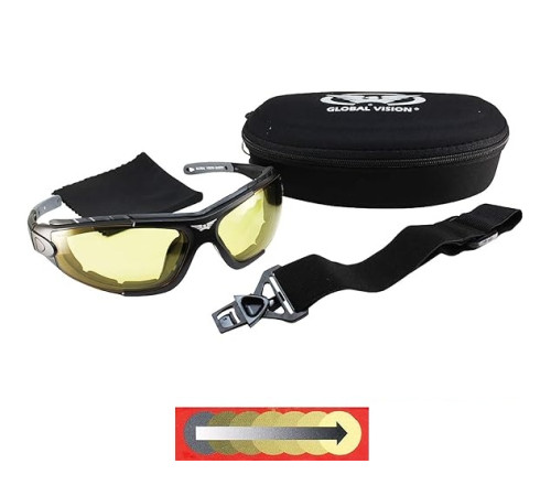 Окуляри захисні фотохромні Global Vision Shorty Photochromic Anti-Fog, жовті