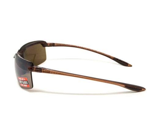 Окуляри захисні Global Vision Wheelin Crystal Brown, коричневі