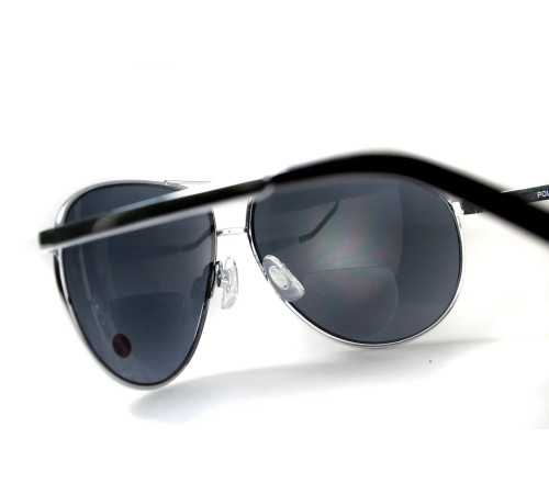 Окуляри захисні біфокальні Global Vision Aviator Bifocal (+2.0), сірі