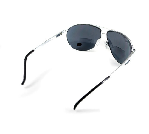 Окуляри захисні біфокальні Global Vision Aviator Bifocal (+2.0), сірі