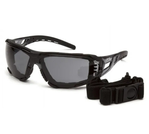 Окуляри захисні з ущільнювачем Pyramex Fyxate Super Anti-Fog H2MAX, сірі