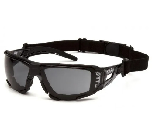 Окуляри захисні з ущільнювачем Pyramex Fyxate Super Anti-Fog H2MAX, сірі