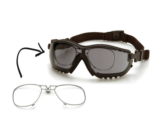 Окуляри захисні з ущільнювачем Pyramex V2G+RX Super Anti-Fog H2MAX, сірі