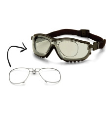 Окуляри захисні з ущільнювачем Pyramex V2G+RX Anti-Fog, світло-коричневі з діоптрійною вставкою