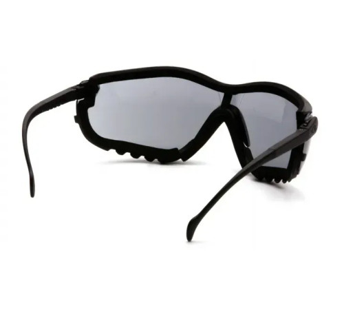 Окуляри захисні з ущільнювачем Pyramex V2G+RX (gray) Anti-Fog, сірі окуляри з діоптрійною вставкою в комплекті